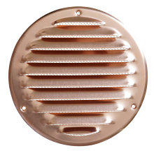 Ventilrist med netting Ø165 mm - metall kobber